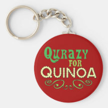 Qurazy for Quinoa - Funny Quinoa Slogan Key Chain