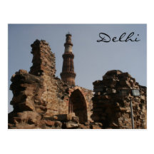 qutb minar arch postcards