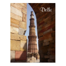 qutb minar delhi postcards