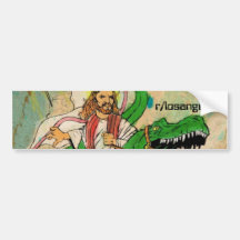 r/LosAngeles Jesus on a Raptor Bumper Sticker