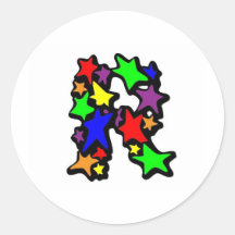 R ROUND STICKER
