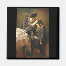 Rabbi and Student Refrigerator Magnet