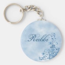 Rabbi Keychain: Sky Blue Elegance