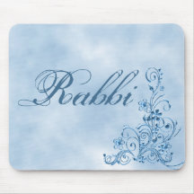 Rabbi  Mousepad: Sky Blue Elegance