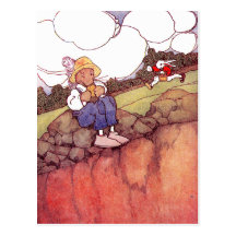 Rabbit and Squirrel Have Lunch Postcard