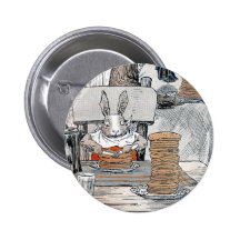 Rabbit Eating Pancake Breakfast Pinback Buttons