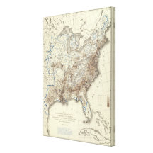 Race Population Density 1870 Gallery Wrap Canvas