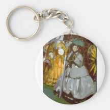 Racecourse by Edouard Manet Keychain