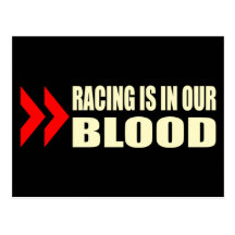 Racing Blood Post Cards
