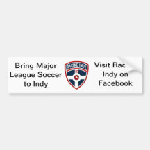 Racing Indy bumper sticker