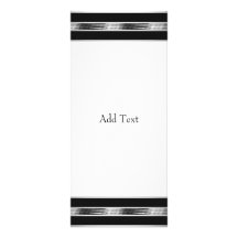 Rack Card Silver Grey Black Chrome Metal White