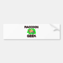 Racoon Geek Bumper Sticker