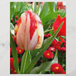 Radiant Red and White Tulip Flyer Design