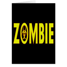 Radioactive Zombie Greeting Cards