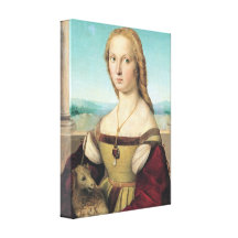 Raffaello Sanzio da Urbino - dama col liocorno Stretched Canvas Prints
