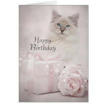 Ragdoll birthday card