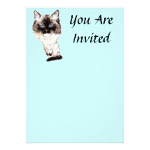 Ragdoll Caricature Personalised Invitations