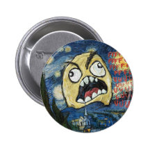 Rage Face Meme Face Comic Classy Painting Buttons