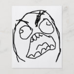 Rage Guy Angry Fuu Fuuu Rage Face Meme Custom Flyer