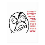 Rage guy fuuu fuuuu postcard
