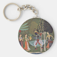 Râginâ Vasanta (Spring) Krishna Dancing To The Mus Key Chain