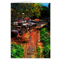 Rail Walkway Greeting Card