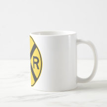 Railroad Crossing Highway Sign Mugs