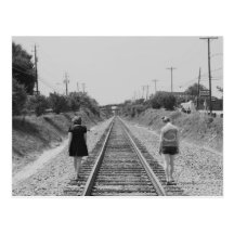 railroad walking postcards