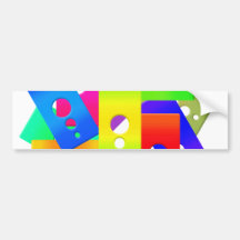 Raimbow Colour Shapes Bumper Sticker
