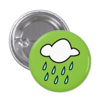 Rain Cloud Mini-Button - Green