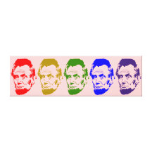 Rainbow Abe Lincolns Stretched Canvas Print