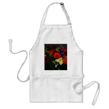 Rainbow bouquet of flowers apron
