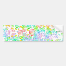 Rainbow Bubbles Bumper Stickers