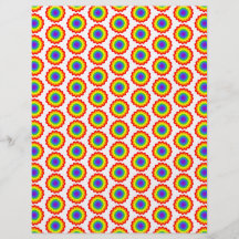 Rainbow Colour Flower Pattern. Personalized Flyer
