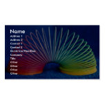 Rainbow-coloured slinky toy business card templates