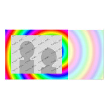 Rainbow Colours. Bright and Colourful Spiral. Personalized Photo Card