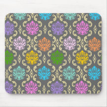 Rainbow Damask mousepad