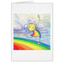 Rainbow Dancin' Greeting Card