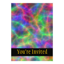 Rainbow Electrical Charges Of Light Invitation