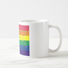 Rainbow Flag Jewish Star Mug