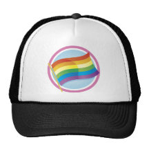 Rainbow Flag Logo Design hats - text optional