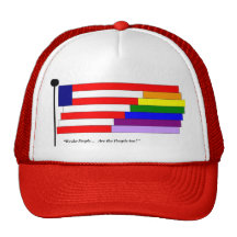 Rainbow Flag - We the People...Are the People too. Mesh Hats