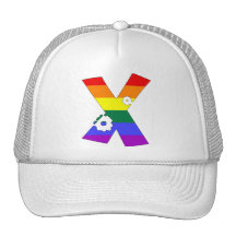 Rainbow Flower Initials X Hats