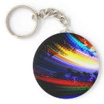 Rainbow Fractal Art Splatter Design keychains
