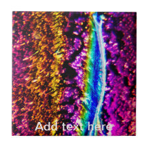 Rainbow fused glass ceramic tiles