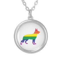 Rainbow German Shepherd Pendants