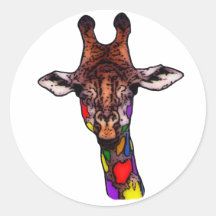 Rainbow Giraffe Stickers
