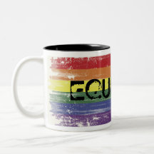 Rainbow Grunge Coffee Mug - EQUALITY