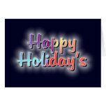 Rainbow Happy Holiday's Greeting Card