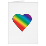 Rainbow heart greeting cards